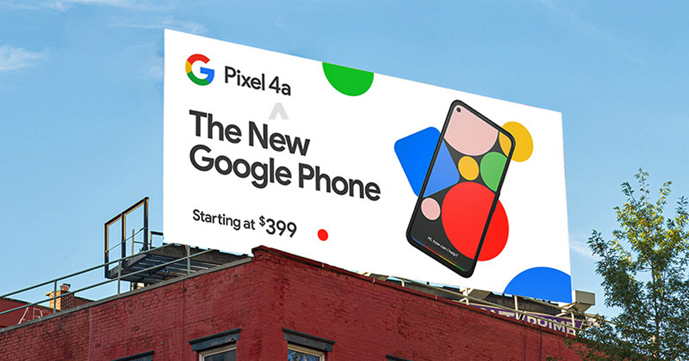 Pixel 4a price billboard