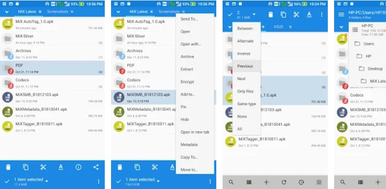 miXplorer file manager apps for Android