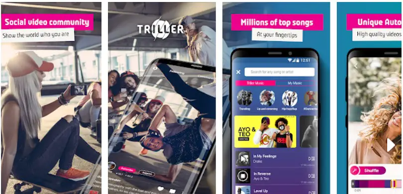 apps like tiktok triller houseparty