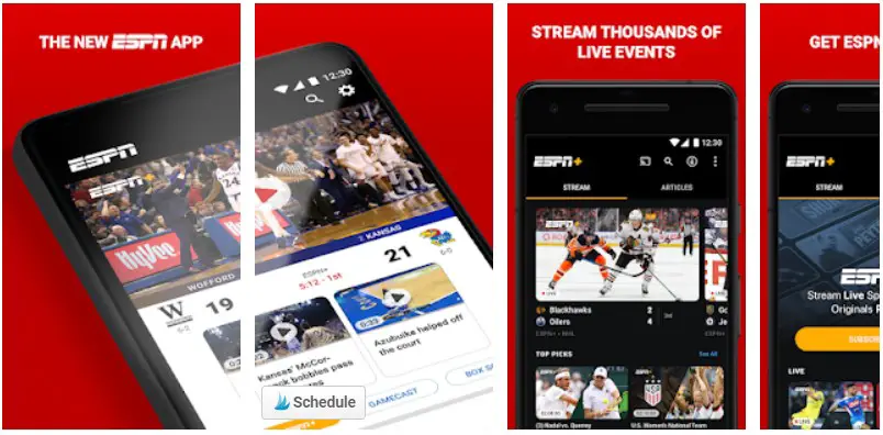 espn sports app for android