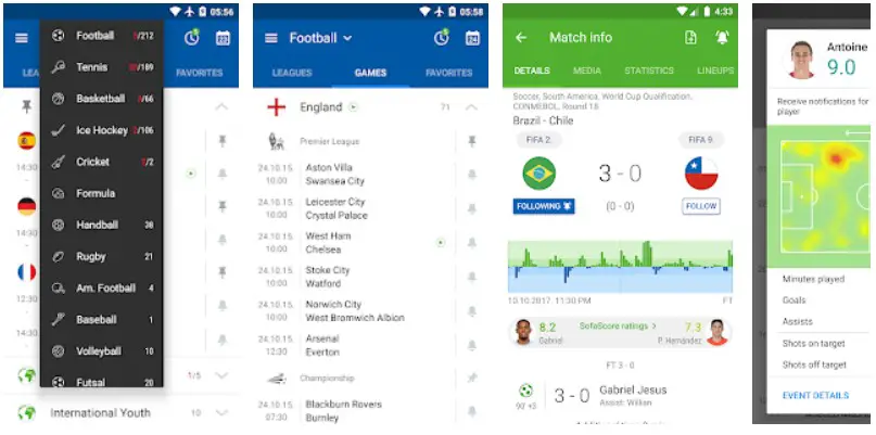 sofascore free football sports app for android ios